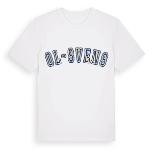 Ol-Svens college t-shirt – ekologisk bomull t-shirt från Pinshirt