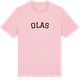 Pink Cotton t-shirt med Olas böjd t-shirt