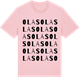 Pink Cotton t-shirt med Olas ordlek t-shirt