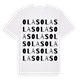 White t-shirt med Olas ordlek t-shirt
