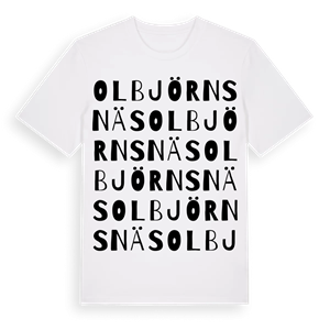 Olbjörnsnäs ordlek t-shirt – ekologisk bomull t-shirt från Pinshirt