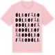 Pink Cotton t-shirt med Ölbo fäbod ordlek t-shirt