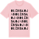Pink Cotton t-shirt med Olénskojan ordlek t-shirt