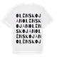 White t-shirt med Olénskojan ordlek t-shirt