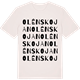 Vintage White t-shirt med Olénskojan ordlek t-shirt