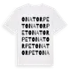 White t-shirt med Onatorpet ordlek t-shirt