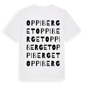 Oppiberget ordlek t-shirt – ekologisk bomull t-shirt från Pinshirt