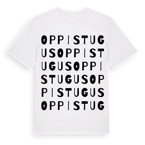 Oppistugus ordlek t-shirt – ekologisk bomull t-shirt från Pinshirt