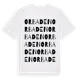 White t-shirt med Orbaden ordlek t-shirt