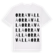 White t-shirt med Orravalla ordlek t-shirt
