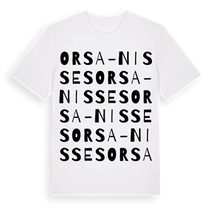 Orsa-Nisses ordlek t-shirt – ekologisk bomull t-shirt från Pinshirt