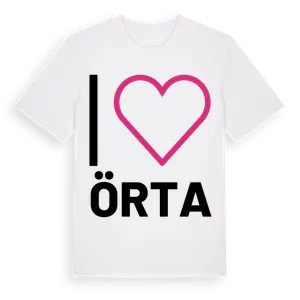 Jag älskar Örta t-shirt stort tryck – ekologisk bomull t-shirt från Pinshirt