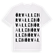 White t-shirt med Örvallen ordlek t-shirt