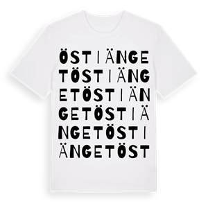 Öst i änget ordlek t-shirt – ekologisk bomull t-shirt från Pinshirt