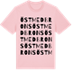 Pink Cotton t-shirt med Öst med brons ordlek t-shirt