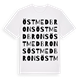White t-shirt med Öst med brons ordlek t-shirt