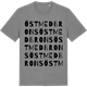 Mid Heather Gray t-shirt med Öst med brons ordlek t-shirt