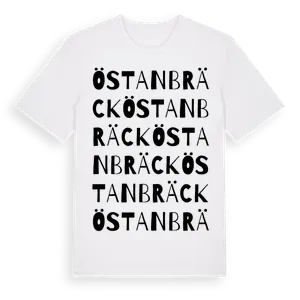 Östanbräck ordlek t-shirt – ekologisk bomull t-shirt från Pinshirt