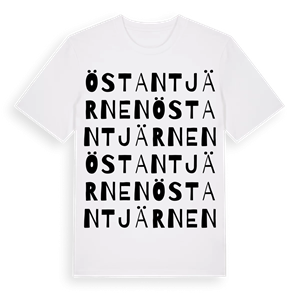 Östantjärnen ordlek t-shirt – ekologisk bomull t-shirt från Pinshirt