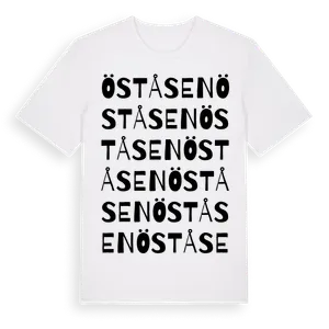 Öståsen ordlek t-shirt – ekologisk bomull t-shirt från Pinshirt