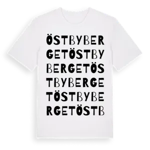 Östbyberget ordlek t-shirt – ekologisk bomull t-shirt från Pinshirt