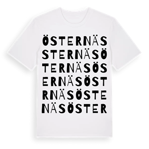 Östernäs ordlek t-shirt – ekologisk bomull t-shirt från Pinshirt