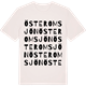 Vintage White t-shirt med Österomsjön ordlek t-shirt