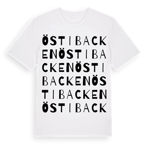 Östibacken ordlek t-shirt – ekologisk bomull t-shirt från Pinshirt