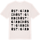 Vintage White t-shirt med Östigården ordlek t-shirt