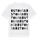 White t-shirt med Östomån ordlek t-shirt