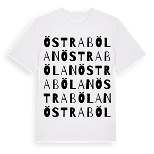 Östra Bölan ordlek t-shirt – ekologisk bomull t-shirt från Pinshirt