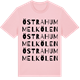 Pink Cotton t-shirt med Östra Hummelkölen ordlek t-shirt