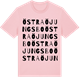 Pink Cotton t-shirt med Östra Öjungsbo ordlek t-shirt