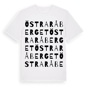 Östra Råberget ordlek t-shirt – ekologisk bomull t-shirt från Pinshirt