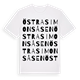 White t-shirt med Östra Simonsåsen ordlek t-shirt
