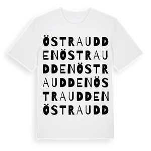 Östra Udden ordlek t-shirt – ekologisk bomull t-shirt från Pinshirt