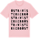 Pink Cotton t-shirt med Östra Västerberg ordlek t-shirt