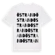 White t-shirt med Östrand ordlek t-shirt