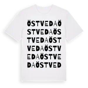 Östveda ordlek t-shirt – ekologisk bomull t-shirt från Pinshirt