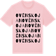 Pink Cotton t-shirt med Ovéns kojan ordlek t-shirt