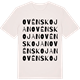 Vintage White t-shirt med Ovénskojan ordlek t-shirt