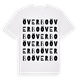 White t-shirt med Överbo ordlek t-shirt