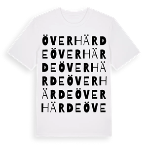Överhärde ordlek t-shirt – ekologisk bomull t-shirt från Pinshirt