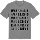 Mid Heather Gray t-shirt med Övra Hamravallen ordlek t-shirt