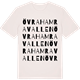 Vintage White t-shirt med Övra Hamravallen ordlek t-shirt