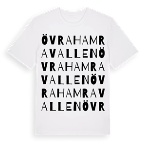 Övra Hamravallen ordlek t-shirt – ekologisk bomull t-shirt från Pinshirt
