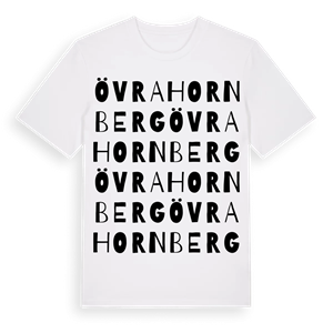 Övra Hornberg ordlek t-shirt – ekologisk bomull t-shirt från Pinshirt