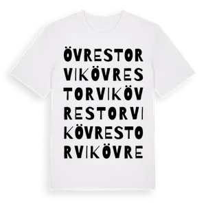 Övre Storvik ordlek t-shirt – ekologisk bomull t-shirt från Pinshirt
