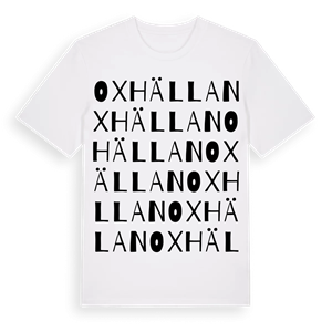 Oxhällan ordlek t-shirt – ekologisk bomull t-shirt från Pinshirt