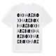 White t-shirt med Oxharen ordlek t-shirt
